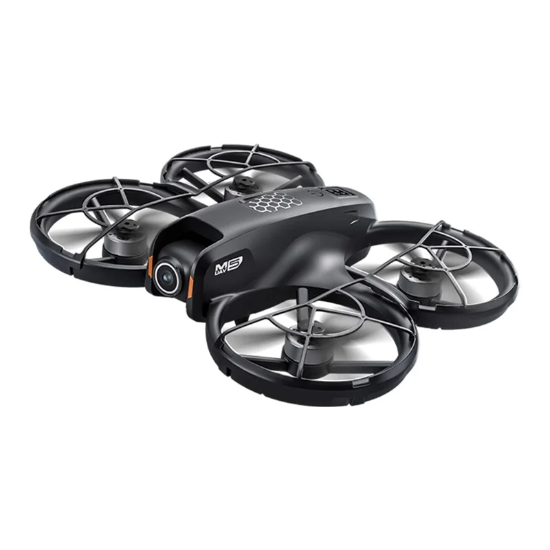 Drone M5 com 1 Bateria, Posicionamento por Fluxo Ótico, Motor sem Escovas, Quadricóptero com Controlador com Ecrã Retrátil de 4,3 Polegadas - Preto