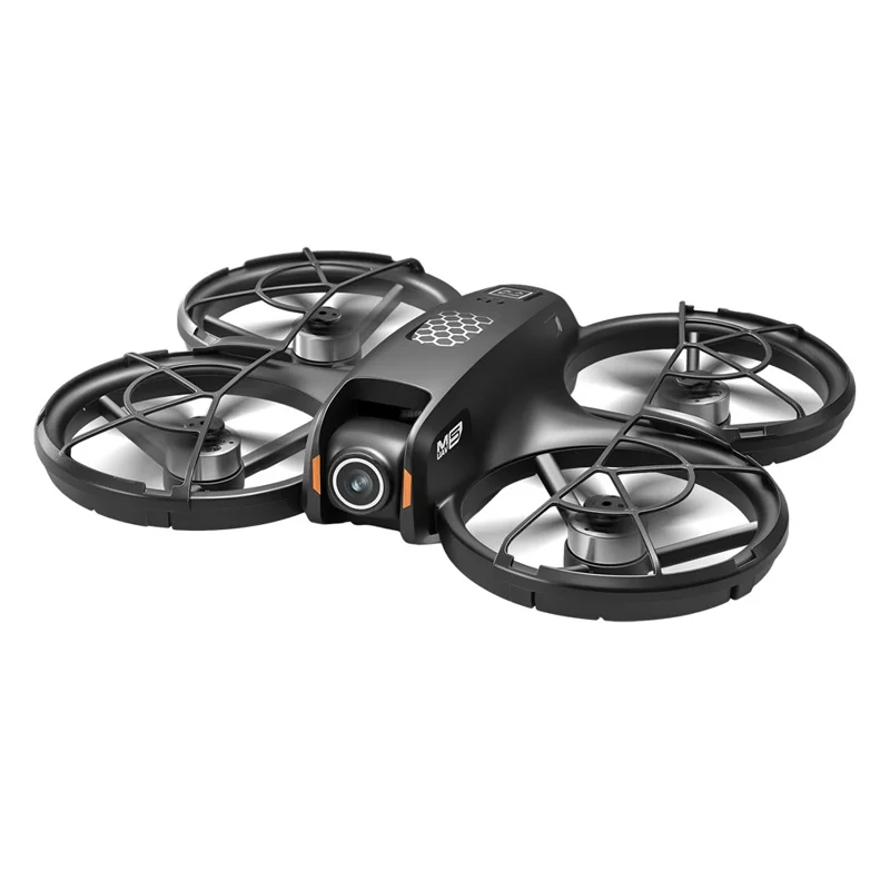 Drone M5 com 2 Baterias, Posicionamento por Fluxo Ótico, Motor sem Escovas, Quadricóptero com Controlador com Ecrã Recolhível de 4,3 Polegadas - Preto