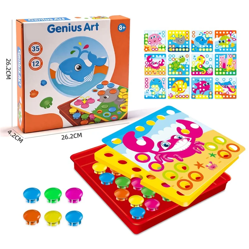 Brinquedo Educativo Infantil DIY com Engrenagens Geométricas para Treino Lógico - WH2161