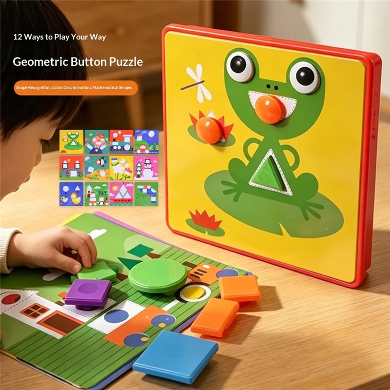 Brinquedo Educativo Infantil DIY com Engrenagens Geométricas para Treino Lógico - WH2161