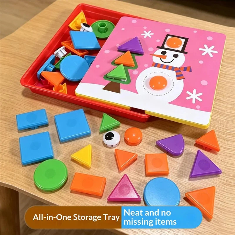 Brinquedo Educativo Infantil DIY com Engrenagens Geométricas para Treino Lógico - WH2161