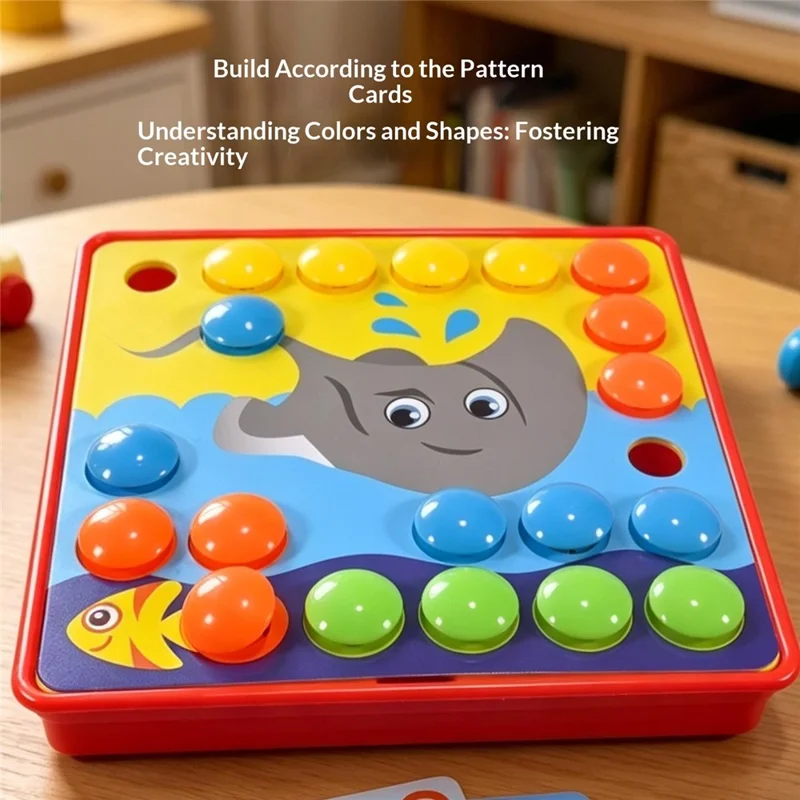 Brinquedo Educativo Infantil DIY com Engrenagens Geométricas para Treino Lógico - WH2161