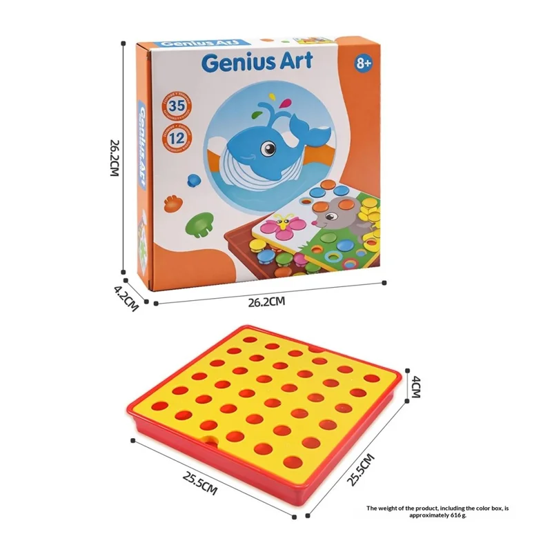 Brinquedo Educativo Infantil DIY com Engrenagens Geométricas para Treino Lógico - WH2161