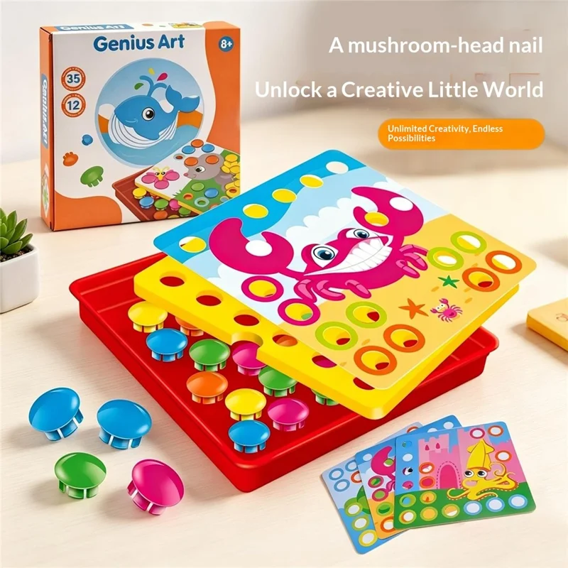 Brinquedo Educativo Infantil DIY com Engrenagens Geométricas para Treino Lógico - WH2161