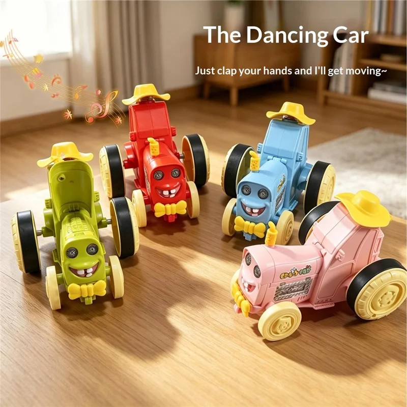YG2105-A Voice Activated Dancing Car Rechargeable Voice Recording Toy with LED Light - Red