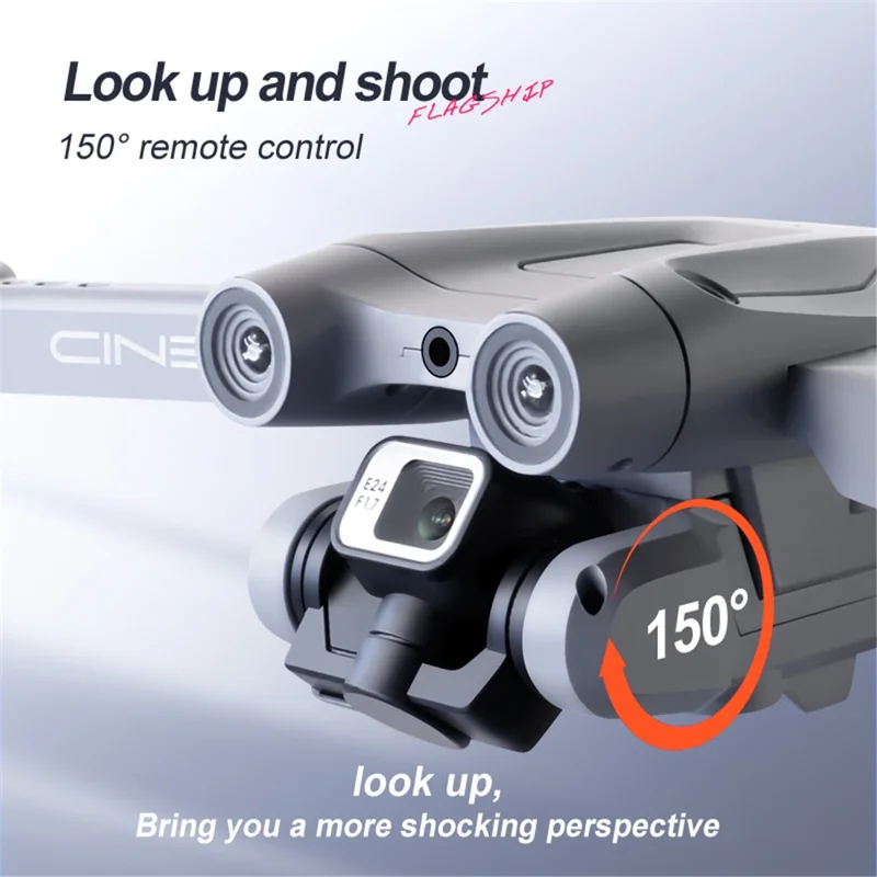 I3 Pro Obstacle Avoidance 4K HD Aerial Photo Drone Folding RC Aircraft Optical Flow Positioning Quadcopter, 2 Batteries - Grey