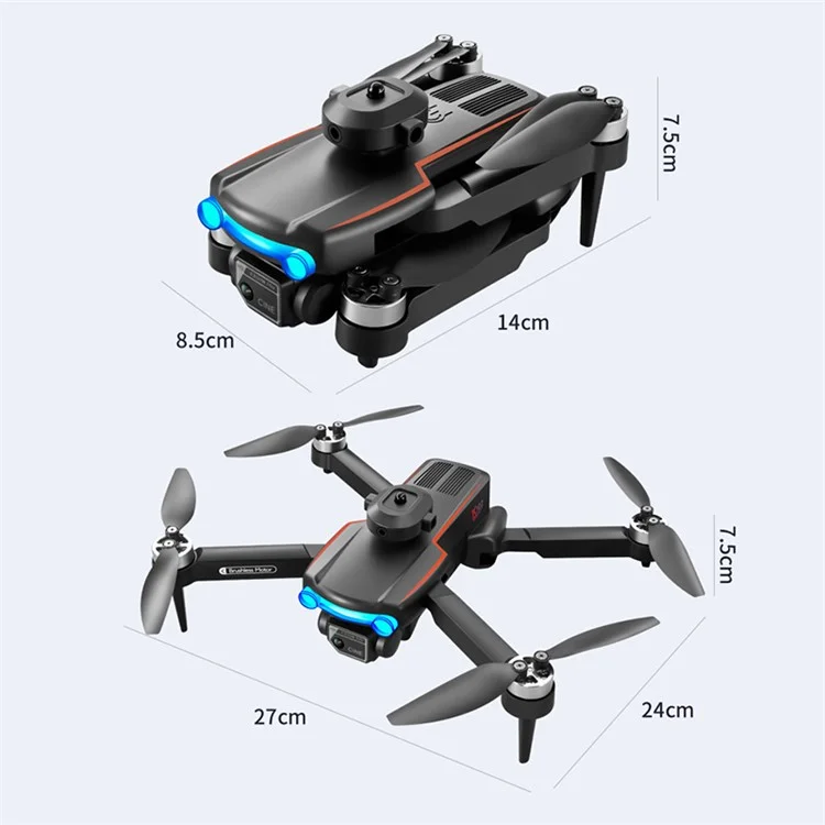 K102 MAX 4K HD Aerial Photo RC Drone Obstacle Avoidance Brushless Motor Folding Aircraft, 2 Batteries - Black