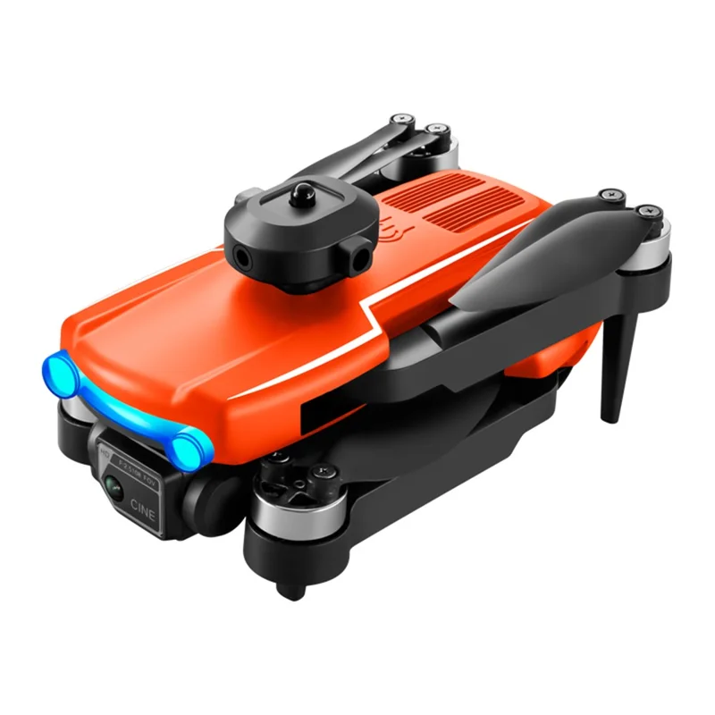 K102 MAX 4K HD Aerial Photo RC Drone Obstacle Avoidance Brushless Motor Folding Aircraft, 2 Batteries - Orange