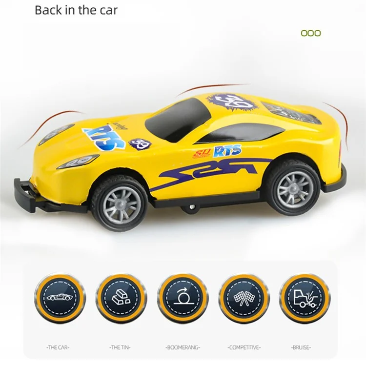 U212-42A 6Pcs Mini Iron Shell Pull-back Car Model Children Bounce Racing Car Toy - Random Color