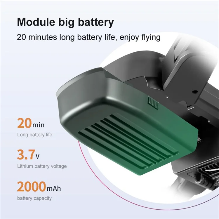 S8000 Aerial Photography Folding Drone 4K HD Dual Camera Optical Flow Positioning RC Quadcopter with 1 Battery - Schwarz / Rot