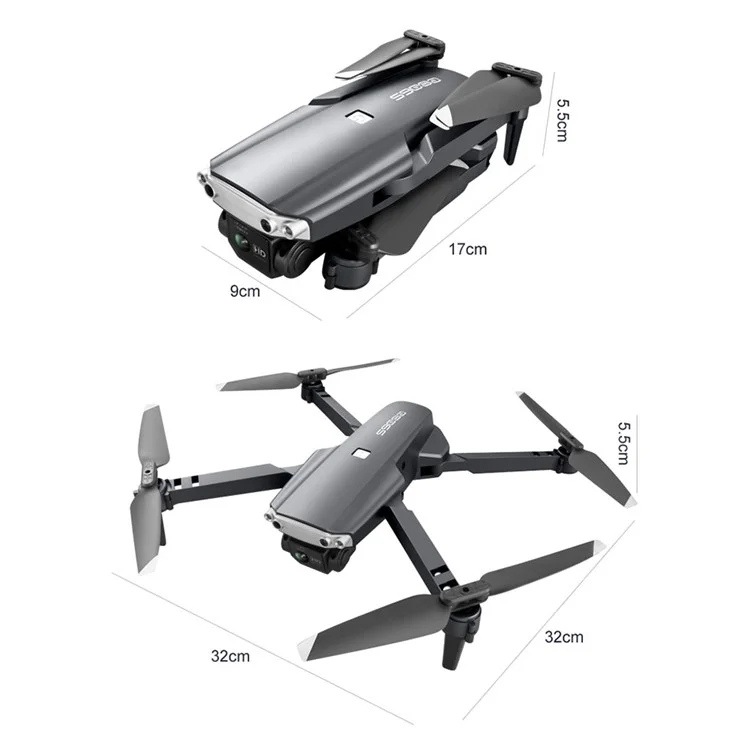 S9000 Aerial Photography Drone Optical Flow Positioning Obstacle Avoidance 4K RC Quadcopter with 2 Batteries - Orange