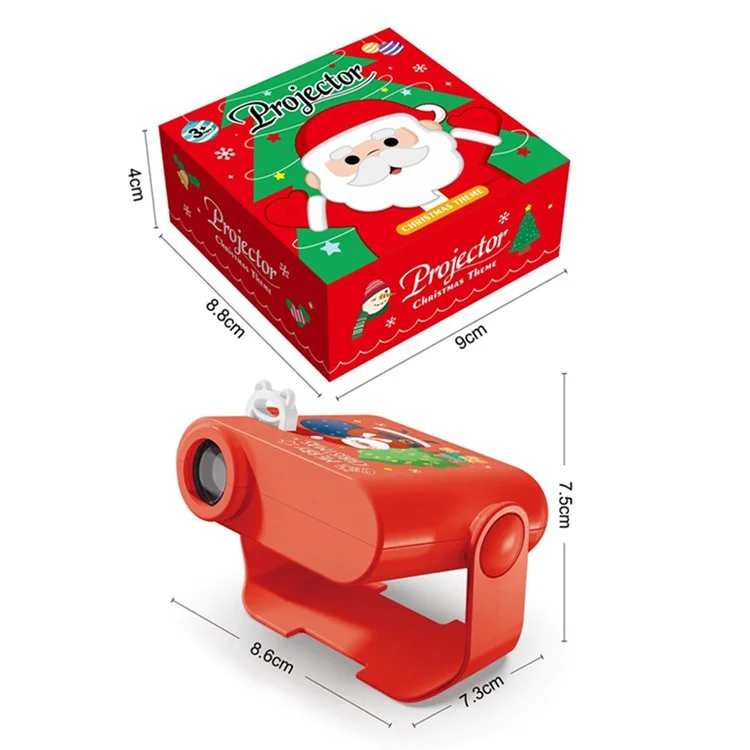 666 Weihnachtsprojektor-Licht Spielzeug 360-Grad-Rotierende Weihnachtsprojektion Lichter für Weihnachtsdekorationen (Zufälliges Muster)