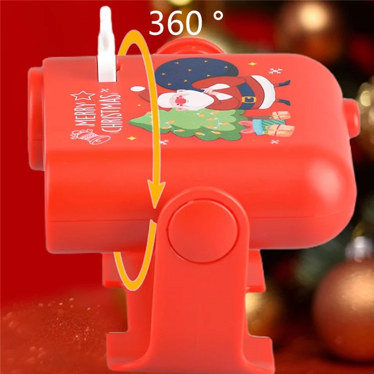 666 Weihnachtsprojektor-Licht Spielzeug 360-Grad-Rotierende Weihnachtsprojektion Lichter für Weihnachtsdekorationen (Zufälliges Muster)