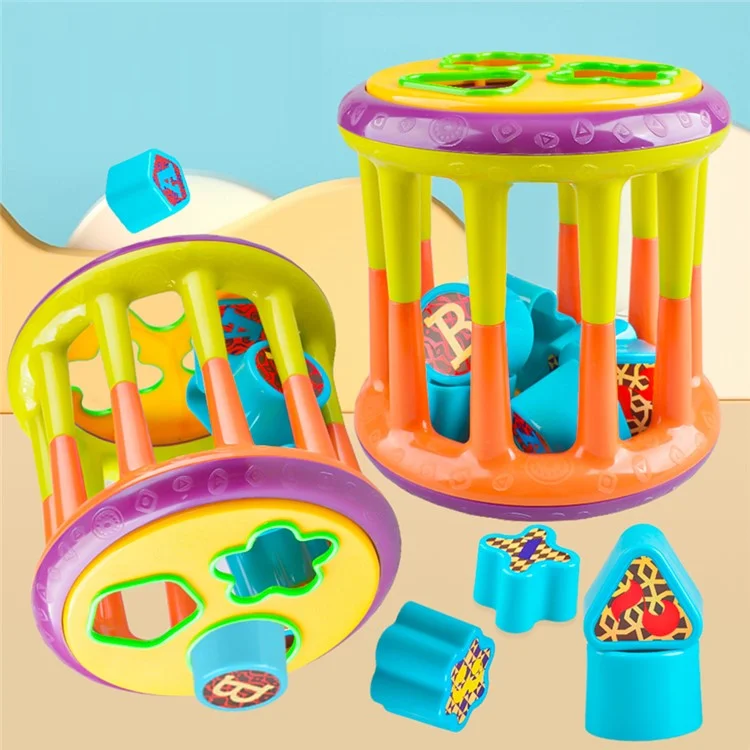 Jouet de tri de forme YH8328 pour tout-petits, bébés et enfants Blocs de construction Apprentissage de la géométrie Jouets d'appariement et de tri éducatifs