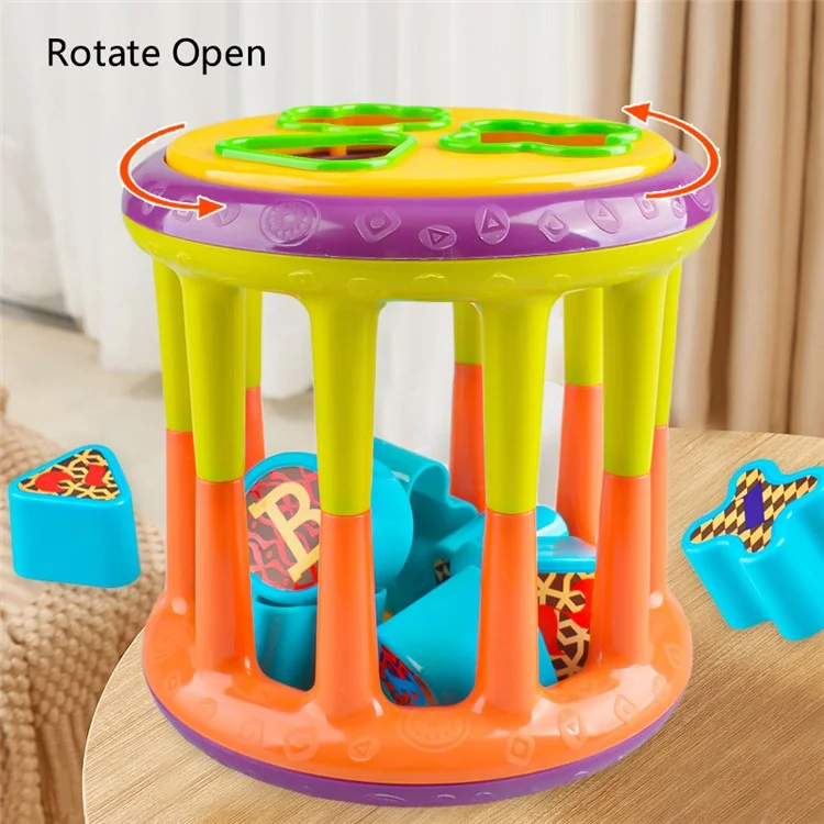 Jouet de tri de forme YH8328 pour tout-petits, bébés et enfants Blocs de construction Apprentissage de la géométrie Jouets d'appariement et de tri éducatifs