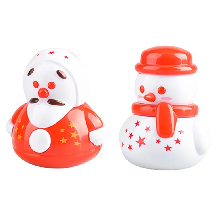 YH8331 Christmas Small Snowman Figures Toys Mini Tumbler Daruma Noël Toys Pour Décoration de Bureau