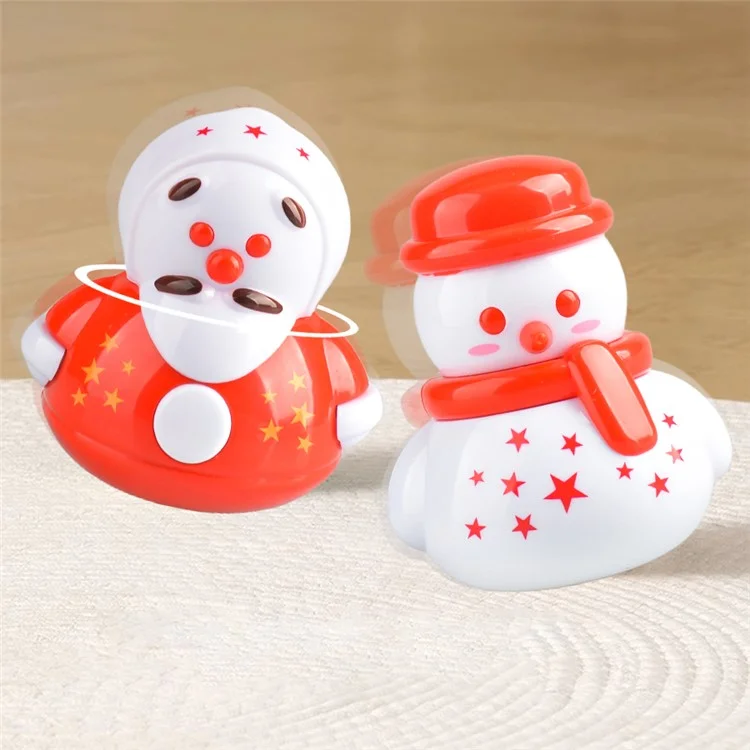 YH8331 Christmas Small Snowman Figures Toys Mini Tumbler Daruma Noël Toys Pour Décoration de Bureau