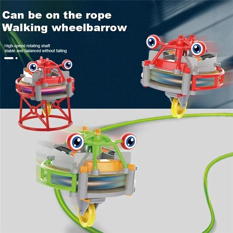 Jouet de Licorne Tumbler Marcheur Monocycle Anti-Gravité Jouet Monocycle et Robot d'Équilibre Gyro à 2 Modes pour Enfants - Vert