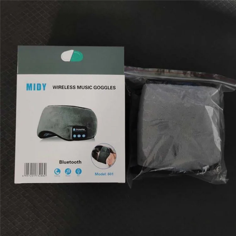 Masque de sommeil Bluetooth 5.3 avec ombrage - Masque de sommeil connecté pour la maison et les voyages - Noir