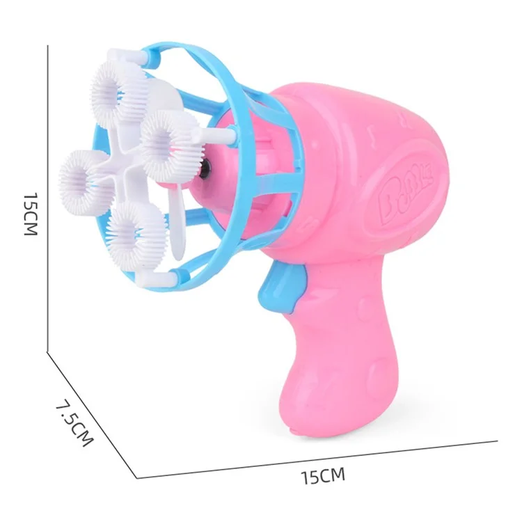 Fan Design Electric Bubble Gun Toy Children Hand-held Soap Bubbles Generator - Purple