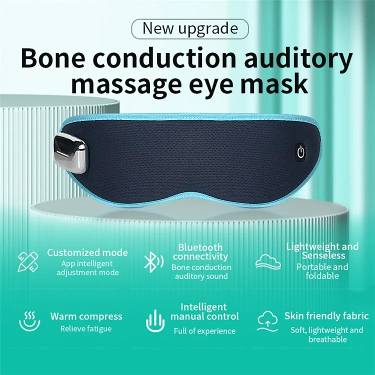 CKGO Y09-plus Dekompression Bluetooth Music Player Augenmaske Schlafschattierung Augenmassage Maske, Magnetische Batterie Angetrieben - Rot
