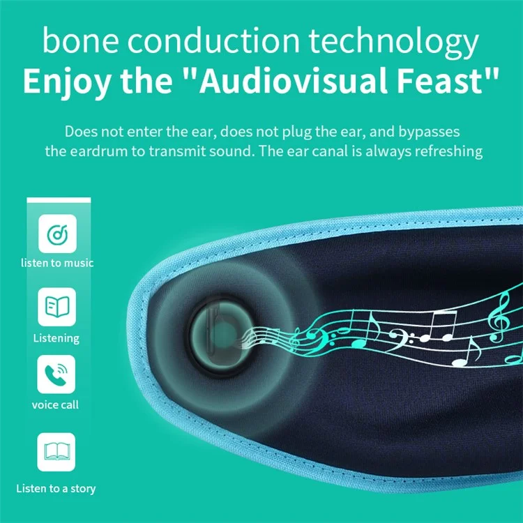 CKGO Y09-plus Dekompression Bluetooth Music Player Augenmaske Schlafschattierung Augenmassage Maske, Magnetische Batterie Angetrieben - Rot