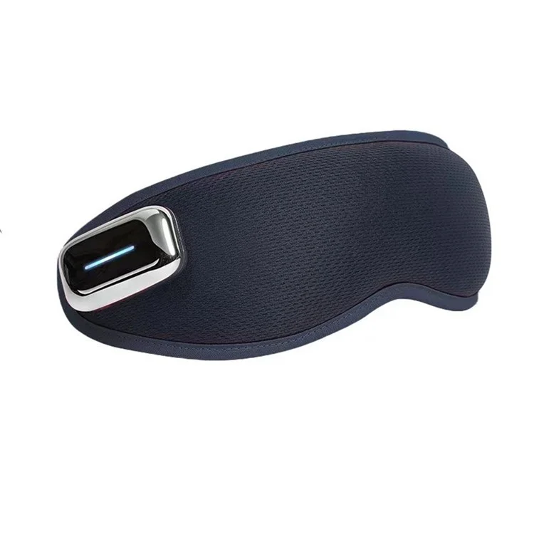 Masque de sommeil avec bluetooth et décompression CKGO Y09-Plus, masque de massage des yeux avec batterie magnétique - Bleu foncé