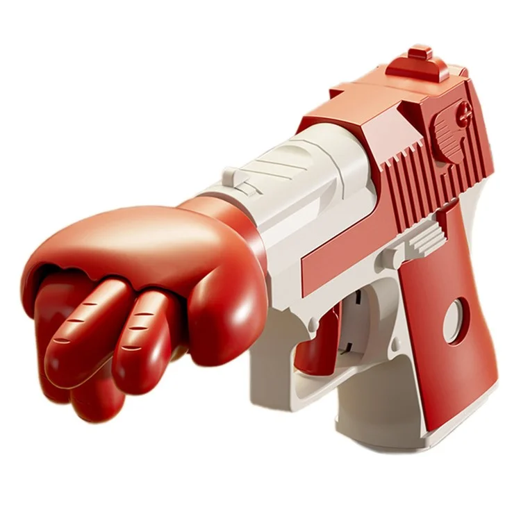Rock Paper Scissors Tabletop Game Gun Prop Boys Kids Decompression Toy - Red