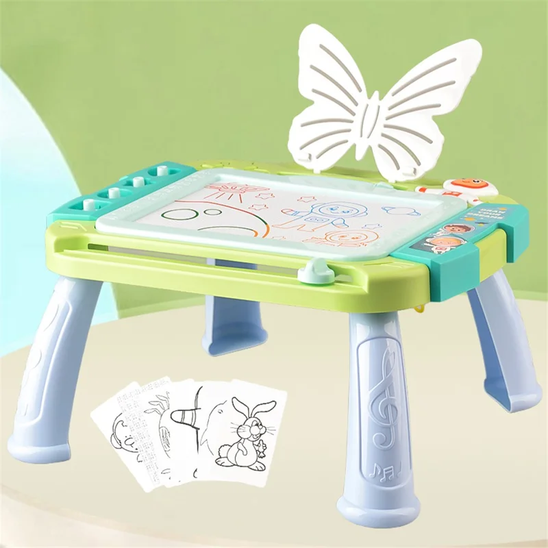 5503 Kids Magnetic DIY Drawing Board Toddlers Writing Doodle Tablet with Tablet Legs - Green