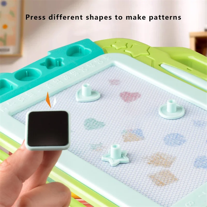 5503 Kids Magnetic DIY Drawing Board Toddlers Writing Doodle Tablet with Tablet Legs - Green