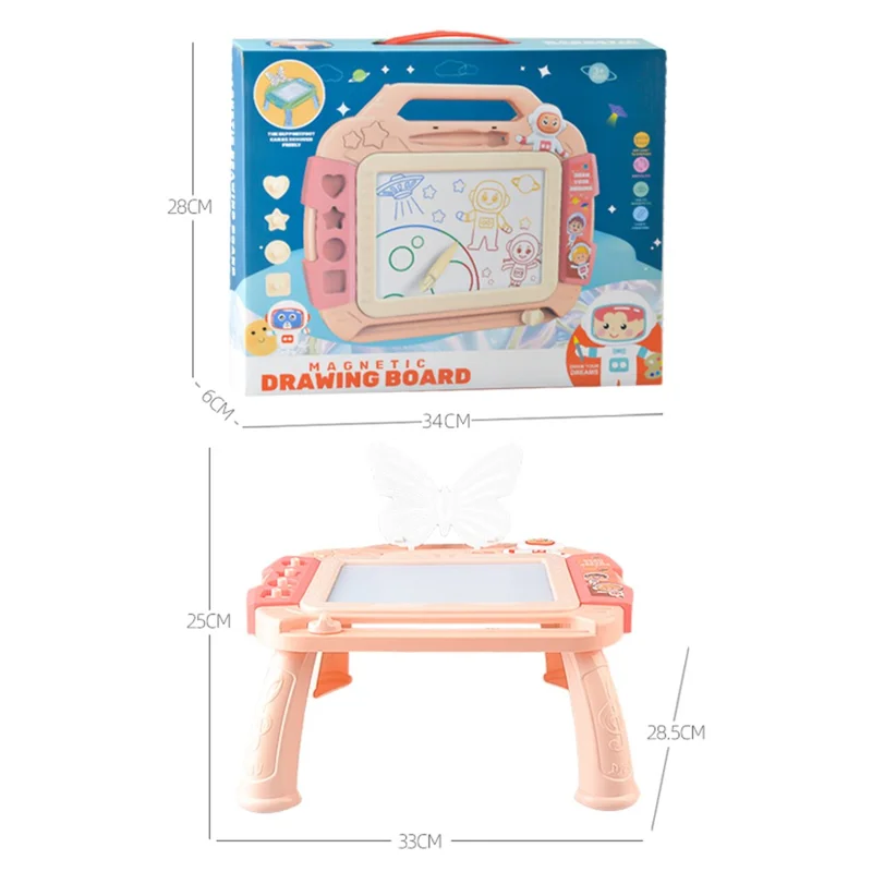 5503 Kids Magnetic DIY Drawing Board Toddlers Writing Doodle Tablet with Tablet Legs - Green