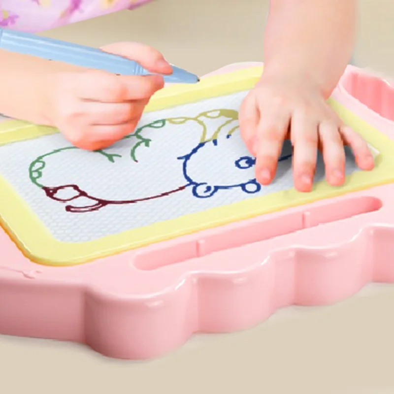 YW156C Magnetic Drawing Board Children Graffiti Drawing Writing Board Educational Toy - Pink