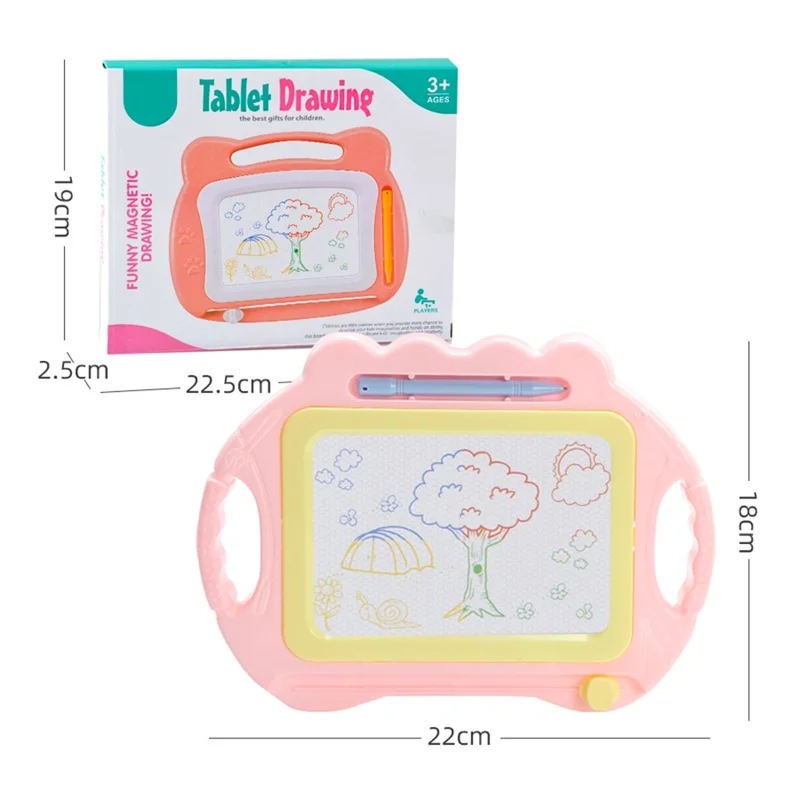YW156C Magnetic Drawing Board Children Graffiti Drawing Writing Board Educational Toy - Pink
