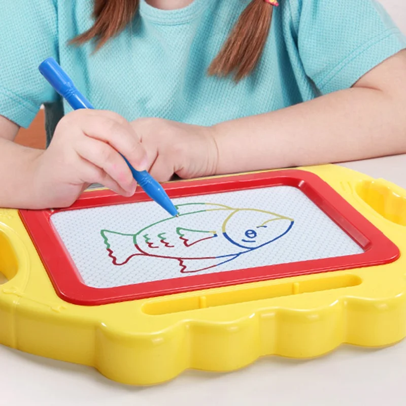 YW156C Magnetic Drawing Board Children Graffiti Drawing Writing Board Educational Toy - Yellow