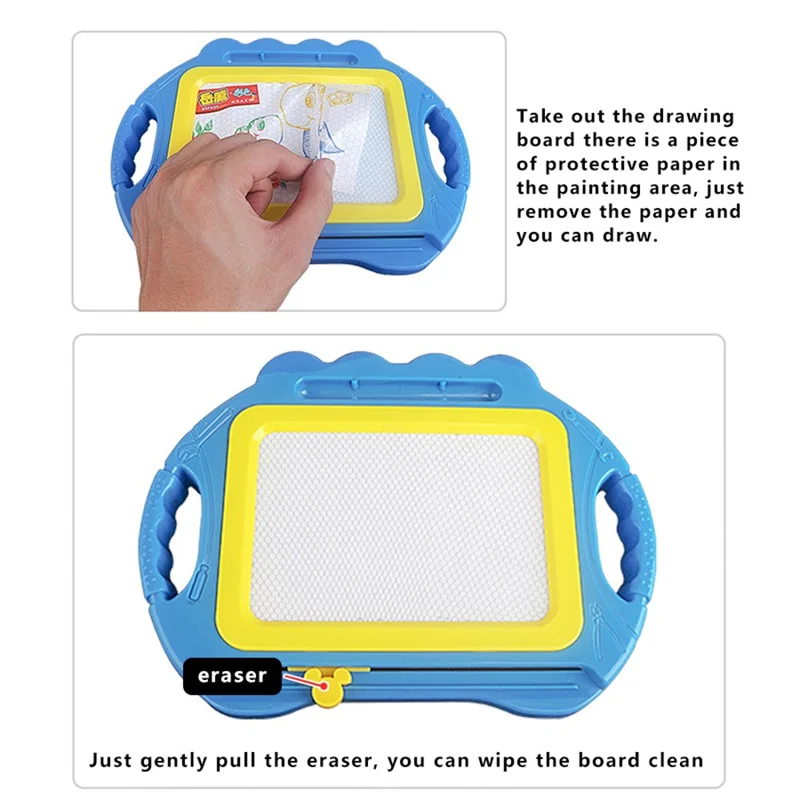 YW156C Magnetic Drawing Board Children Graffiti Drawing Writing Board Educational Toy - Yellow