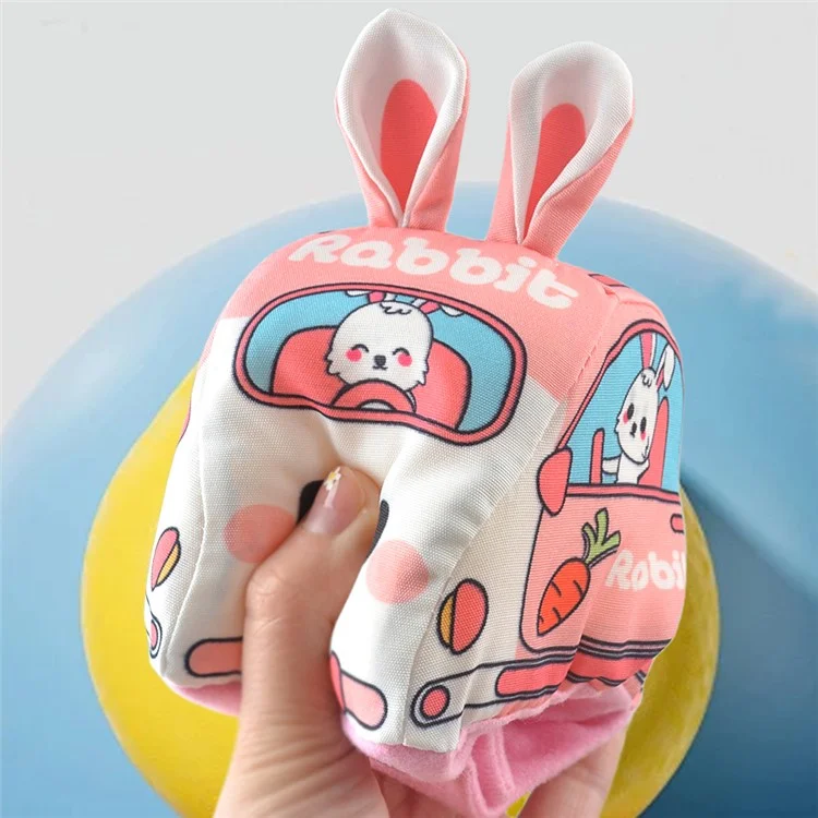 Pullback Toy Cars Soft Cloth Friction Powered Cars Toys for Toddlers Random Color - Cat