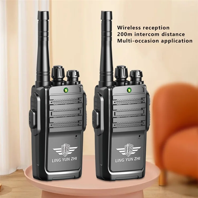 LZ031 1 Pair Kids Walkie Talkies Gifts Voice Call Family Walkie Talkie for Camping Hiking Indoor Outdoor - Black