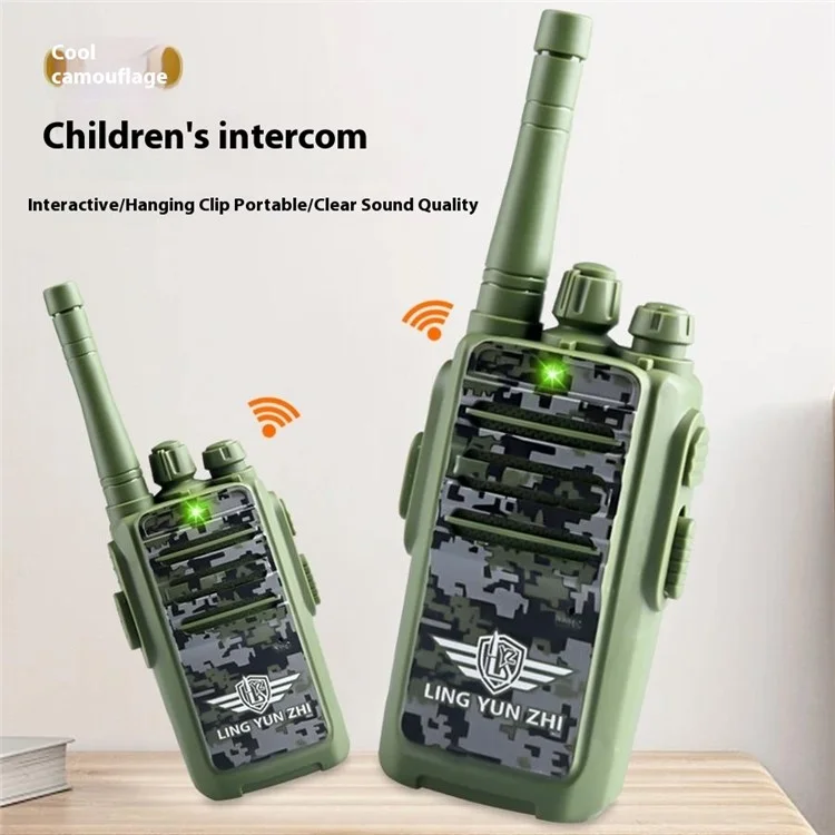 LZ031 1 Pair Kids Walkie Talkies Gifts Voice Call Family Walkie Talkie for Camping Hiking Indoor Outdoor - Camouflage