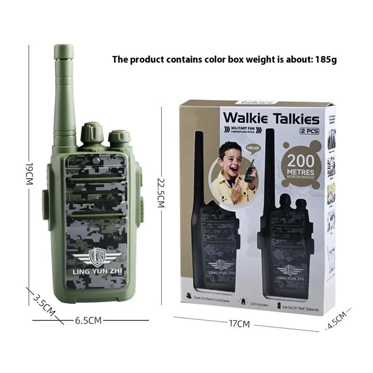 LZ031 1 Pair Kids Walkie Talkies Gifts Voice Call Family Walkie Talkie for Camping Hiking Indoor Outdoor - Camouflage