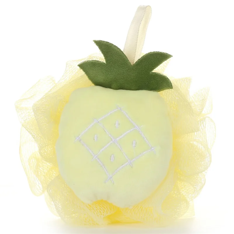 Children Bath Shower Loofah Cute Fruit Shape Kids Body Scrubber Wash Sponge - Pineapple