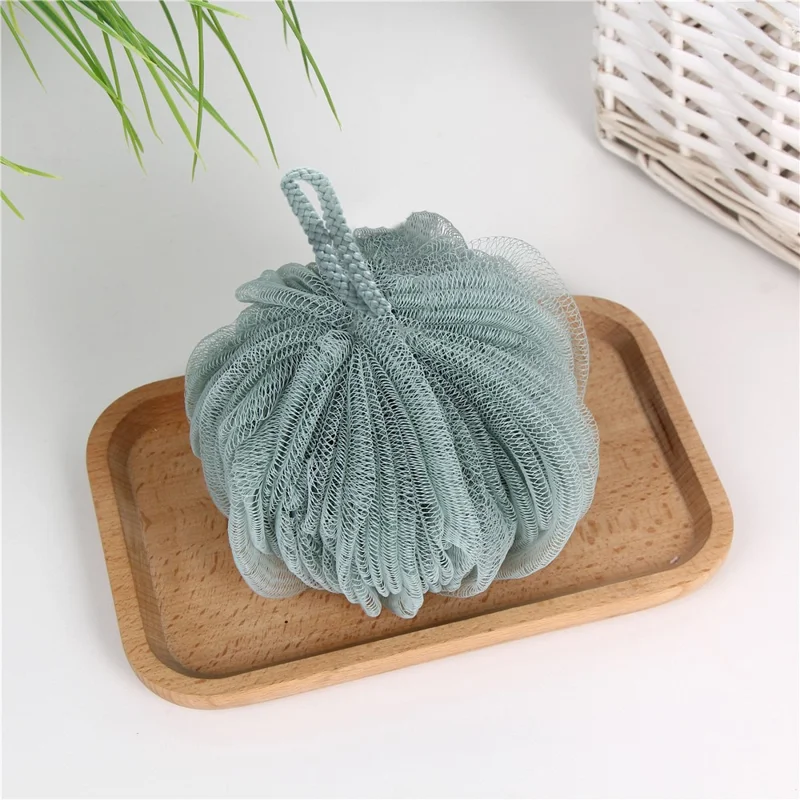 60g Lantern Shape Shower Bath Ball Soft PE Body Scrubber Bath Ball - Green
