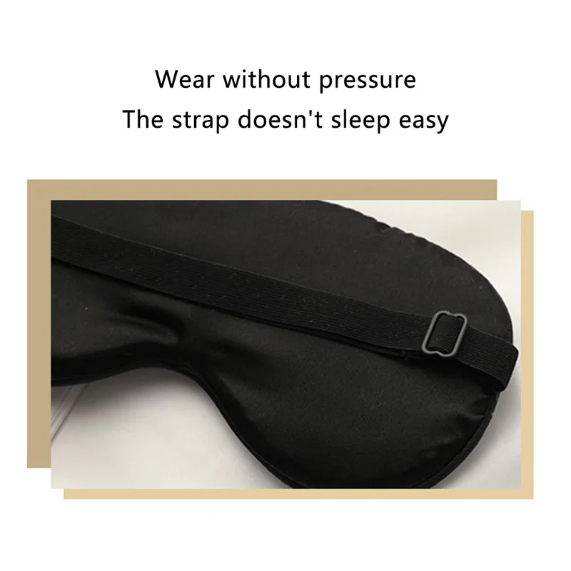 Crane Pattern Satin Sleep Nap Eye Mask Adjustable Headband Shading Eye Cover - Dark Green