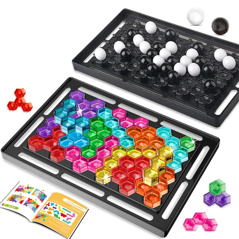 2-in-1 Puzzel Schaak Ouder-kind Interactief Bordspel Hand-oogcoördinatie Educatief Speelgoed - Rechthoekig