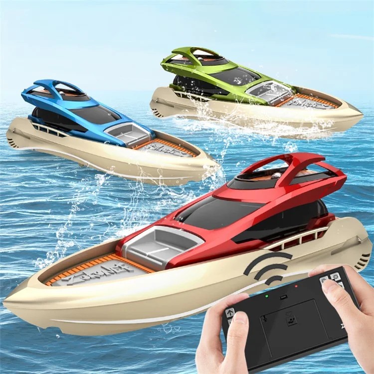 888-4 Mini Boat Racing de Alta Velocidad 2.4G Modelo de Lancha Rápida RC Juguete Con Controlador Remoto Para Niños - Rojo