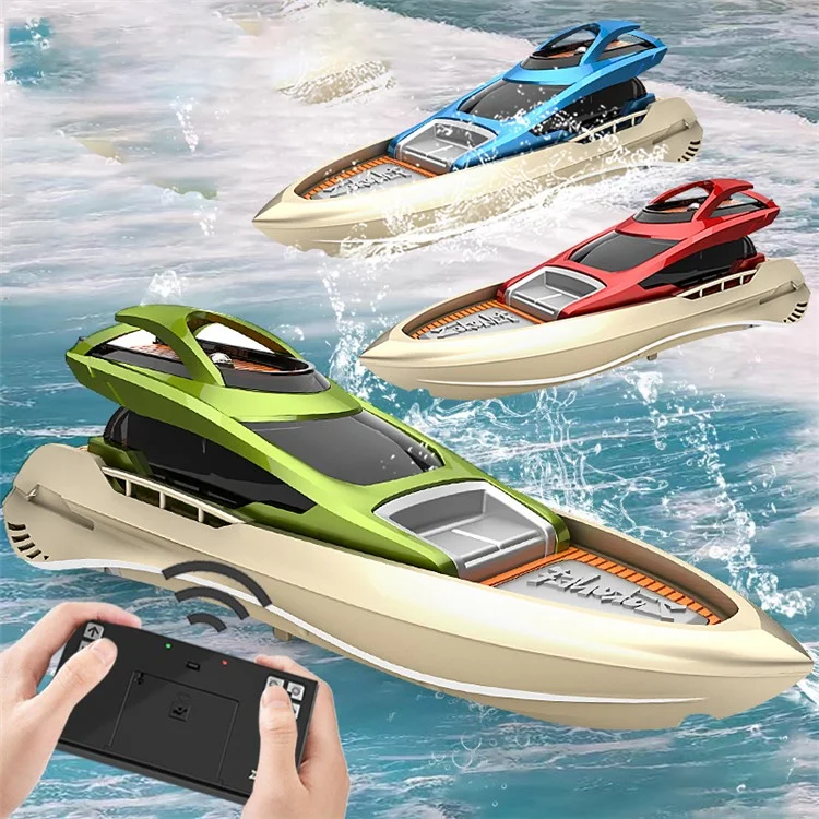 888-4 Mini Boat Racing de Alta Velocidad 2.4G Modelo de Lancha Rápida RC Juguete Con Controlador Remoto Para Niños - Rojo