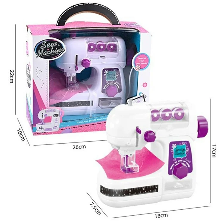 7808 Children Sewing Machine Toy with Light Pretend Play Arts Crafts Kids Toys