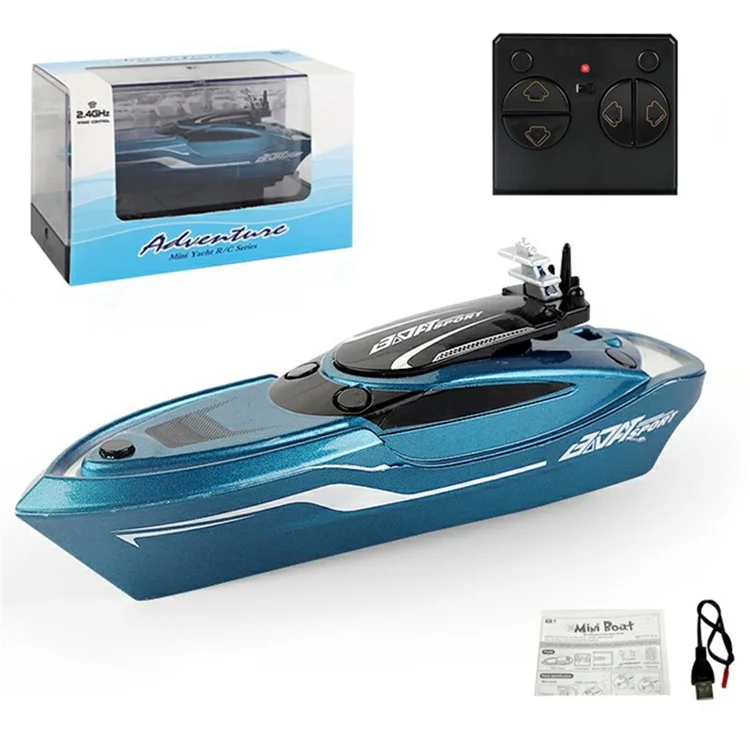 777-214 2,4 Ghz Hochgeschwindigkeit RC Speedboat Kinder Fernbedienungsbootspielzeuge - Blau
