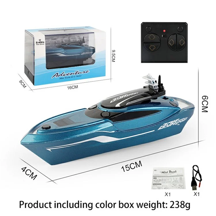 777-214 2,4 Ghz Hochgeschwindigkeit RC Speedboat Kinder Fernbedienungsbootspielzeuge - Blau