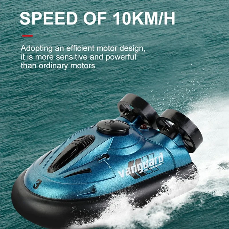 777-580 Mini RC Hovercraft Electric Speedboat Boy Toy 2.4G Waterproof RC Boat - Green