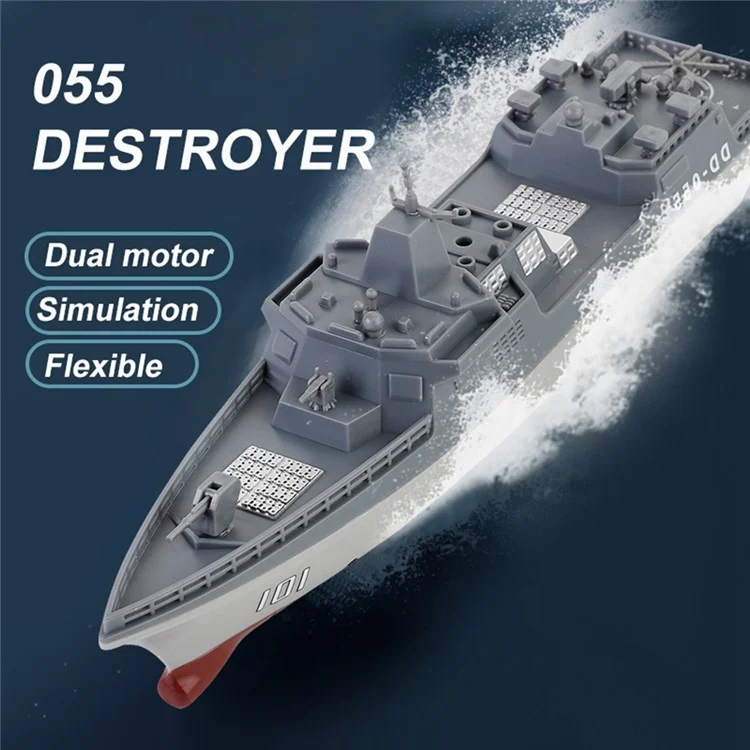 Bateau RC mini 777-583 2.4G électrique modèle d'aviation militaire haute vitesse télécommandé jouet destroyer bateau